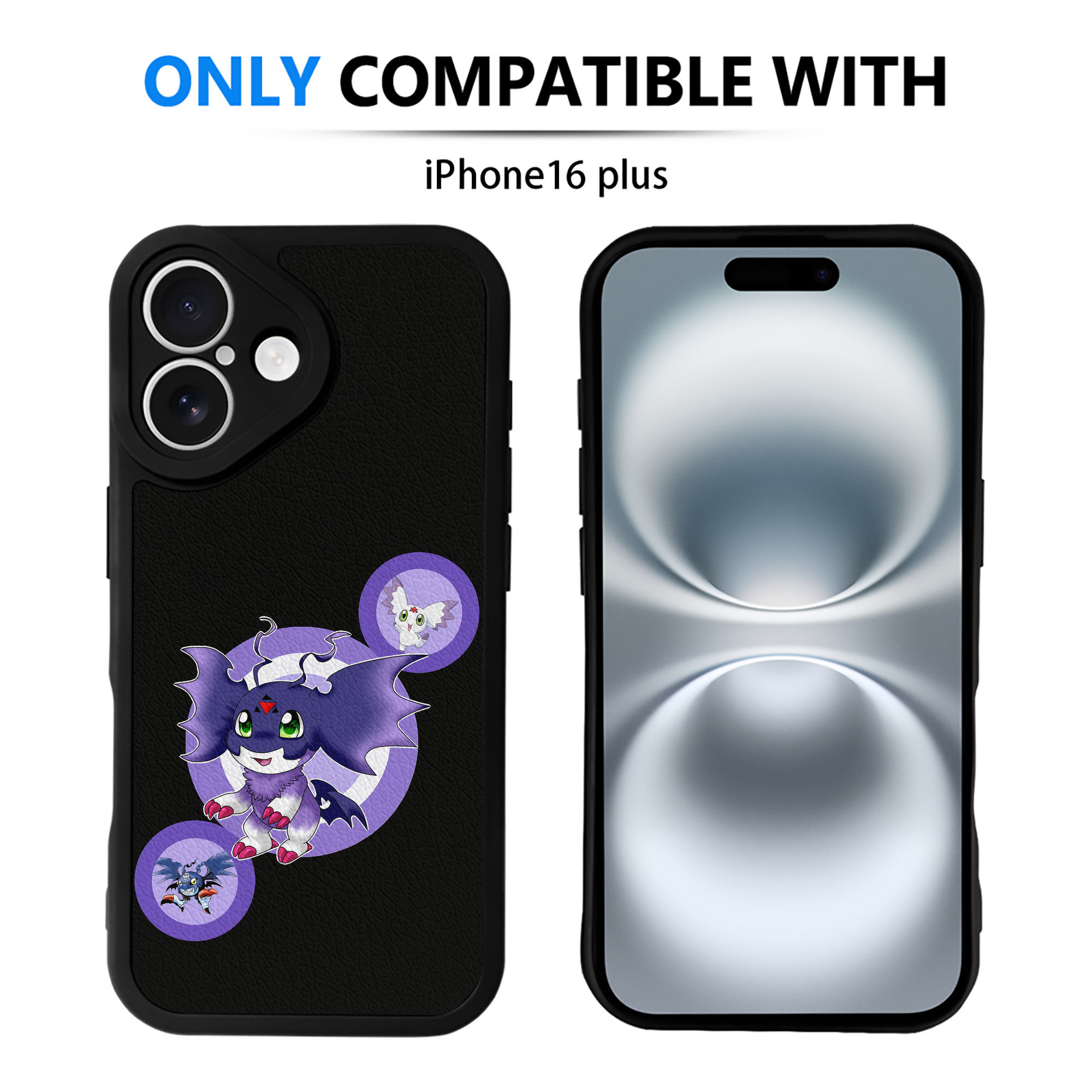 （画像用） Digimon デジタルモンスター/デジモン 【iPhone 16シリーズ対応】シリコンスマホケース（レザー調） 材質：シリコン